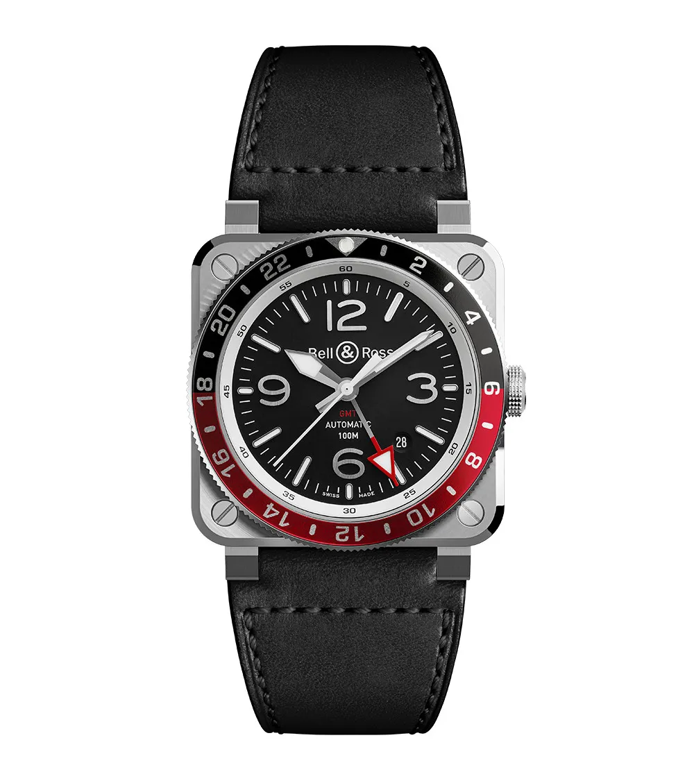Photo montrant l'intégralité de la montre MONTRE BELL & ROSS BR-03 GMT Black