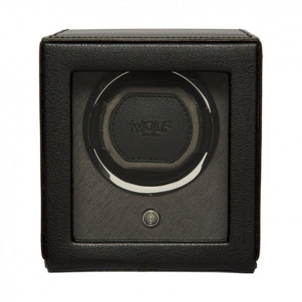 WOLF REMONTOIR POUR MONTRE AUTOMATIQUE CUIR  NOIR
