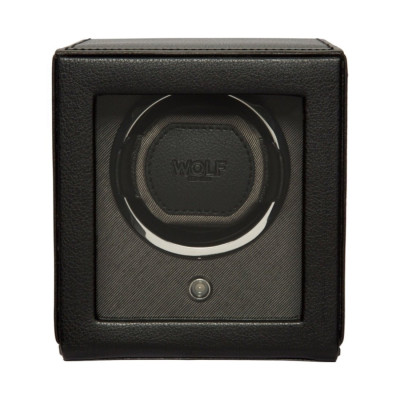 WOLF REMONTOIR POUR MONTRE AUTOMATIQUE CUIR  NOIR
