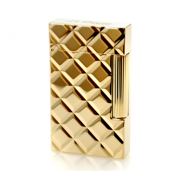 S T DUPONT BRIQUET LIGNE 2 FINBITION OR JAUNE