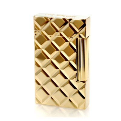 S T DUPONT BRIQUET LIGNE 2 FINBITION OR JAUNE