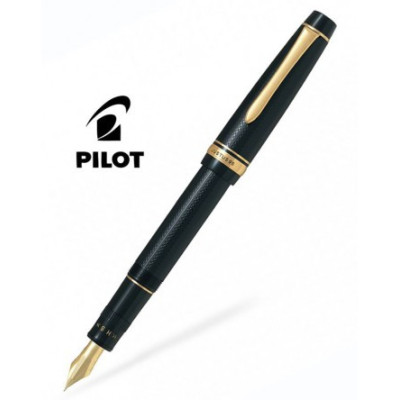PILOT PLUME JUSTUS 95 noir et doré plume or 14 k moyenne