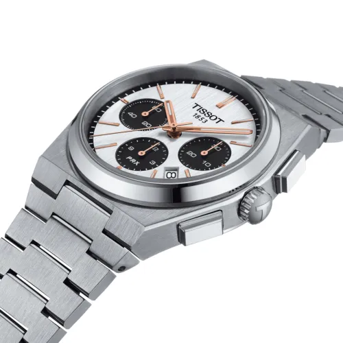 TISSOT PRX AUTOMATIQUE CHRONOGRAPHE BLANC