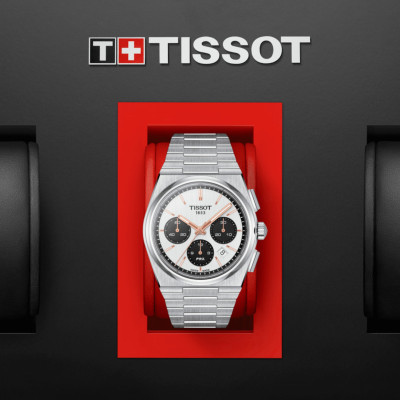 TISSOT PRX AUTOMATIQUE CHRONOGRAPHE BLANC