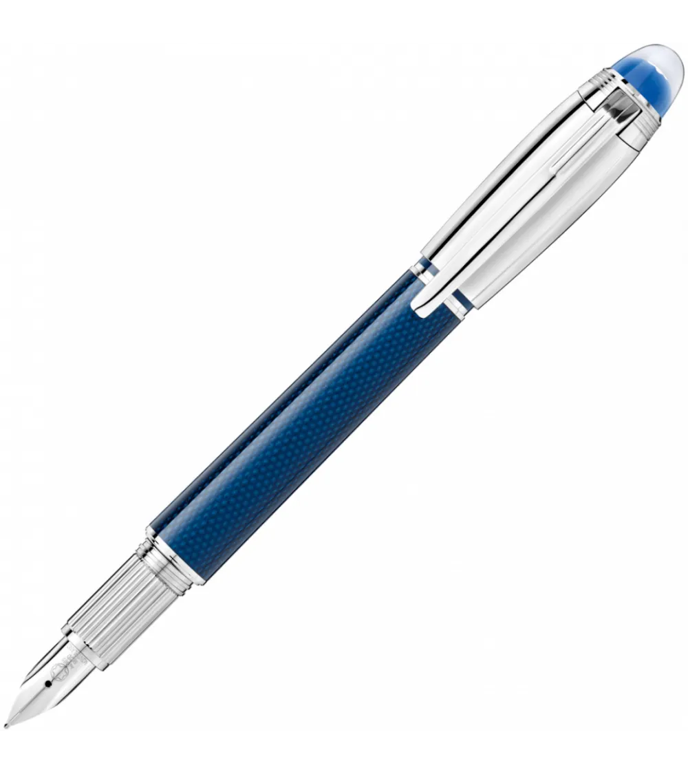 MONTBLANC PLUME STARWALKER BLUE PLANET MÉTAL DOUÉ