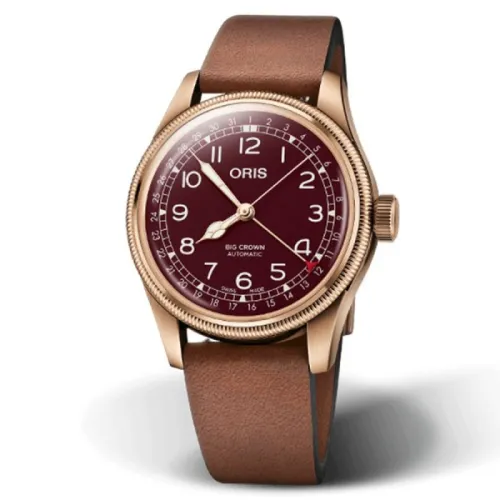 ORIS BIG CROWN POINTER DATE BRONZE CADRAN ROUGE