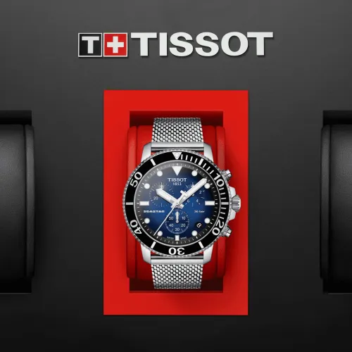 TISSOT SEASTAR 1000 QUARTZ CHRONOGRAPHE MAILLE MILANAISE
