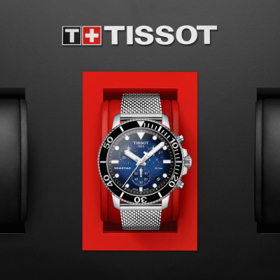 TISSOT SEASTAR 1000 QUARTZ CHRONOGRAPHE MAILLE MILANAISE