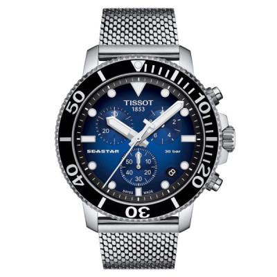 TISSOT SEASTAR 1000 QUARTZ CHRONOGRAPHE MAILLE MILANAISE