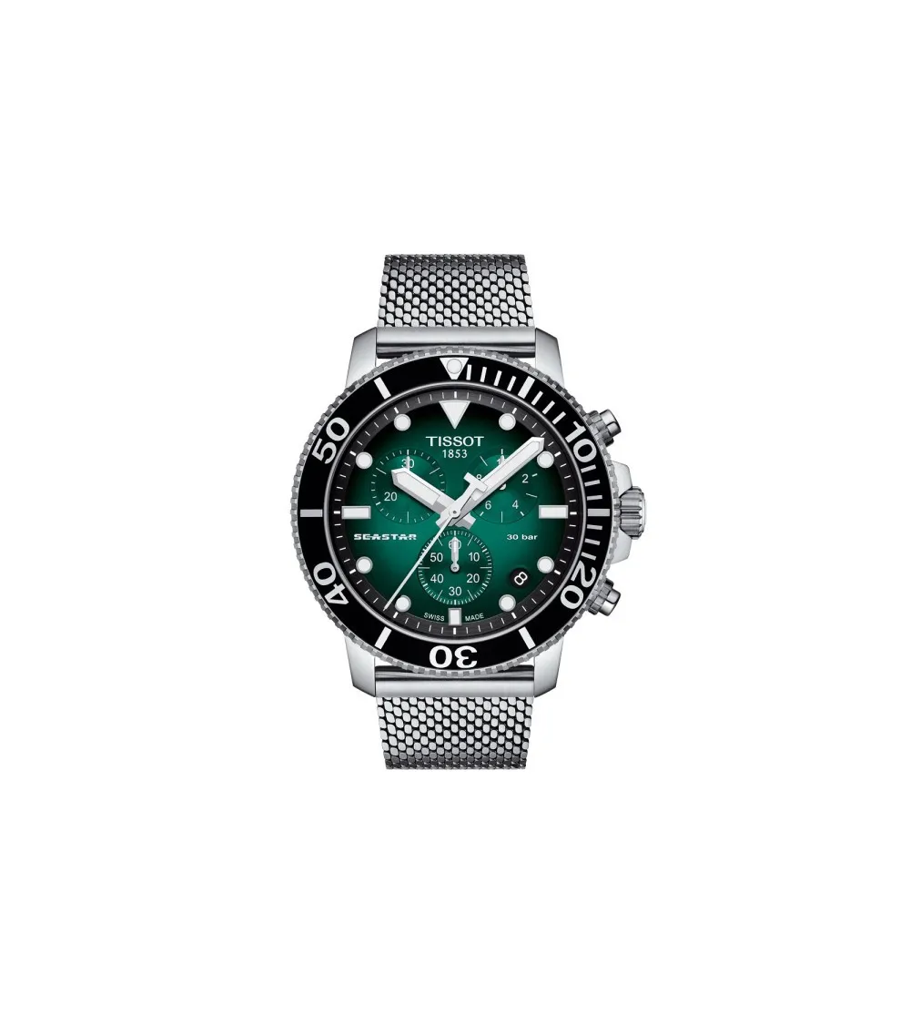 TISSOT SEASTAR 1000 QUARTZ CHRONOGRAPHE MAILLE MILANAISE