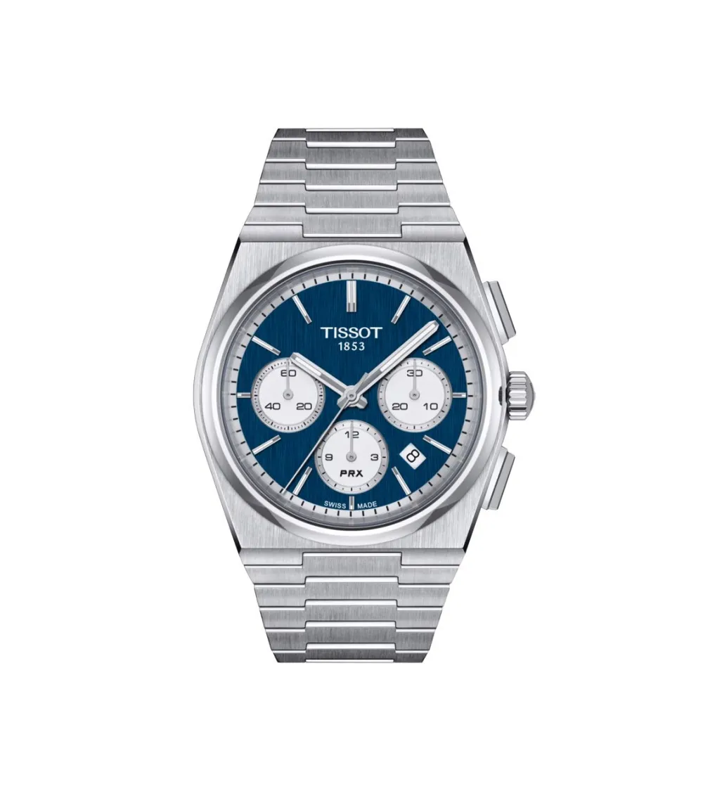 TISSOT PRX AUTOMATIQUE CHRONOGRAPHE BLEU
