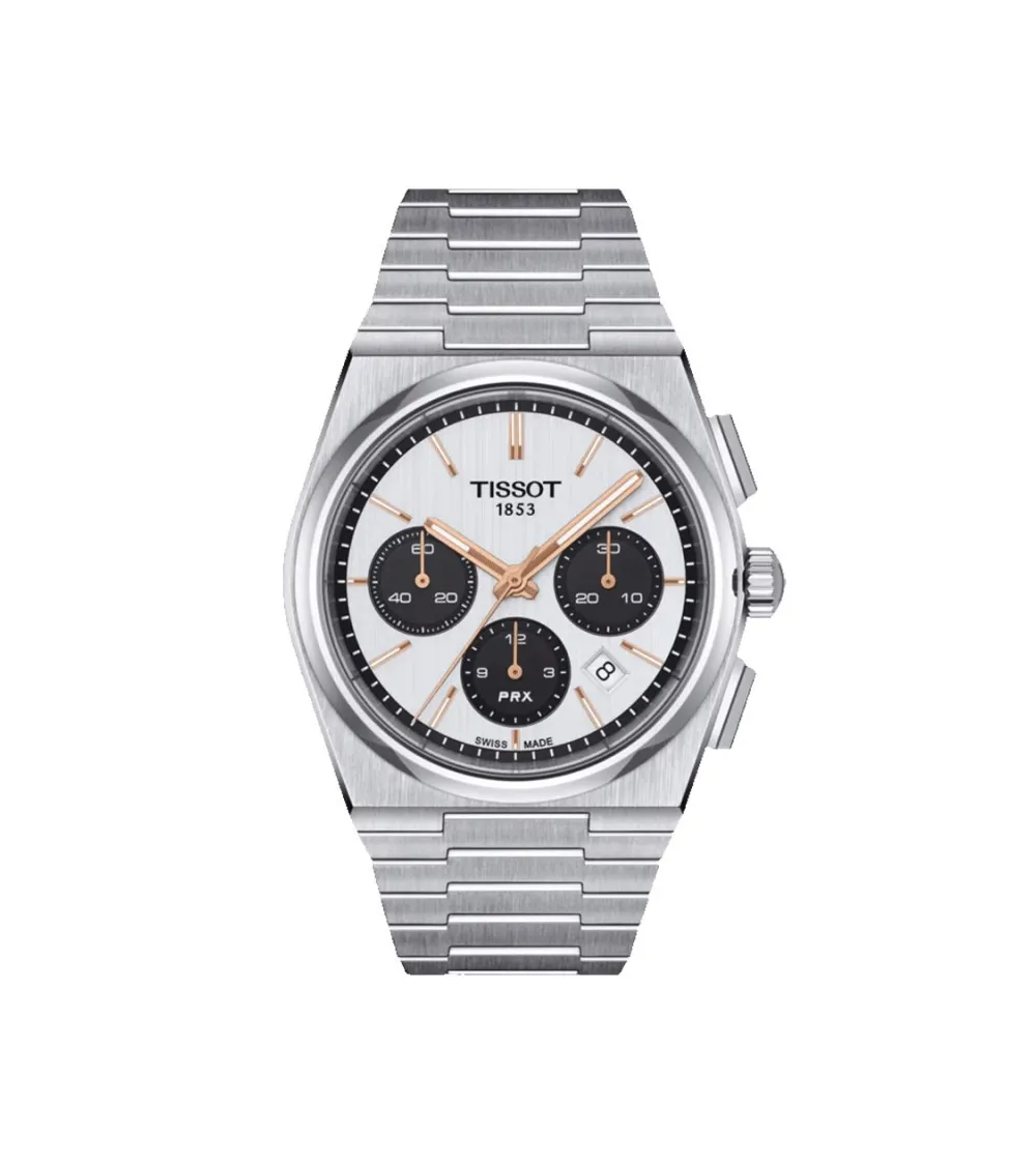 TISSOT PRX AUTOMATIQUE CHRONOGRAPHE BLANC