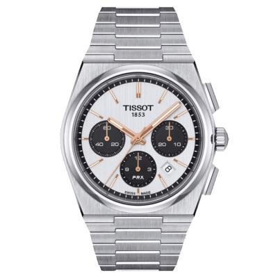 TISSOT PRX AUTOMATIQUE CHRONOGRAPHE BLANC