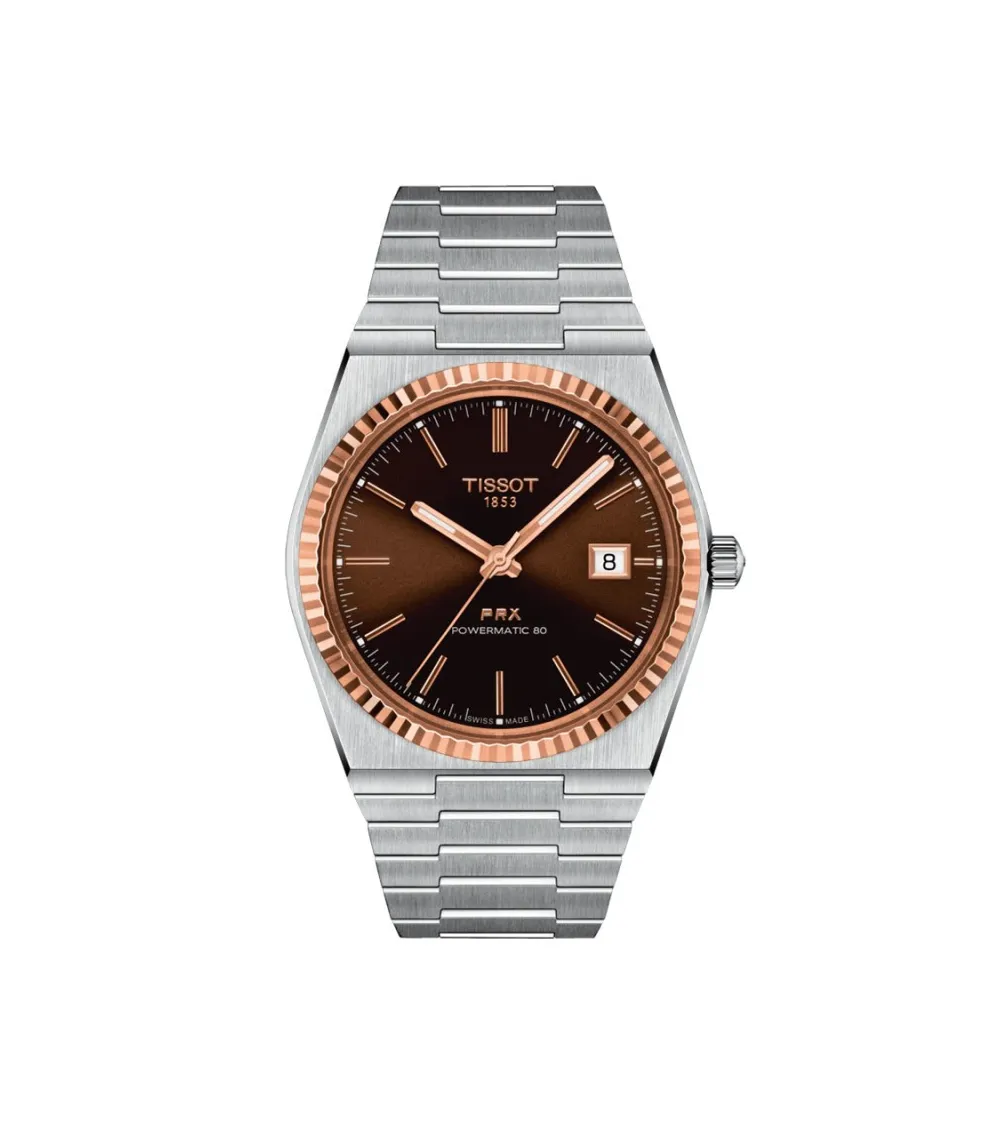 TISSOT PRX POWERMATIC 80 ACIER ET OR 18K