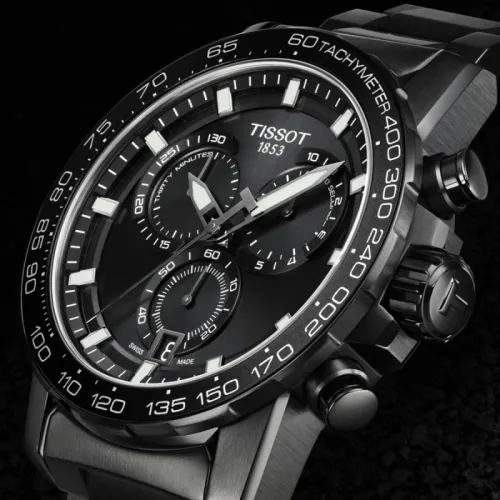 TISSOT SUPERSPORT CHRONO 45,5 MM HOMME PVD NOIR