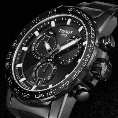 TISSOT SUPERSPORT CHRONO 45,5 MM HOMME PVD NOIR