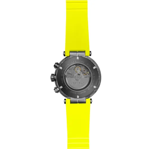 Photo montrant l'intégralité de la montre Montre Herbelin Newport – Carbone Titane Chronographe – Jaune