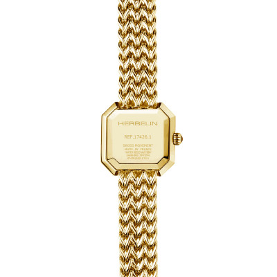 Vue de dos de la Montre Herbelin Octogône – Quartz – Doré & Nacre