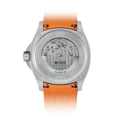 La vue arrière de la montre Mido Multifort TV Big Date