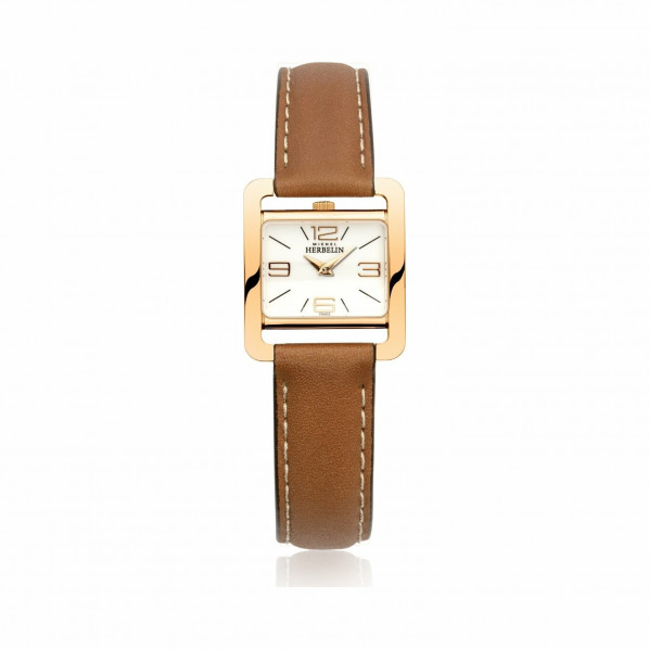 Photo montrant l'intégralité de la montre Montre Herbelin Ve Avenue – Quartz – PVD Or Rose & Brun