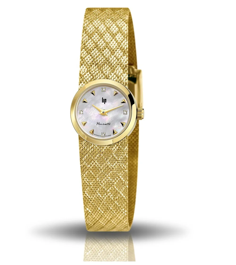 LIP HENRIETTE 22MM DORÉ DIAMANTS