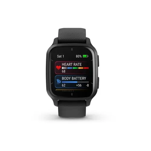 GARMIN VENU SQ2 MUSIC Gray avec bracelet silicone noir