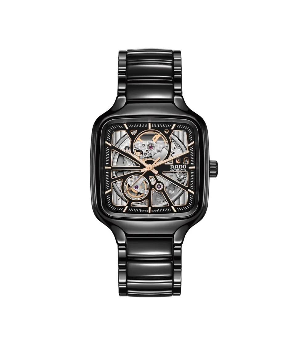 Vue complète de la montre Rado True Square Automatic Open Heart