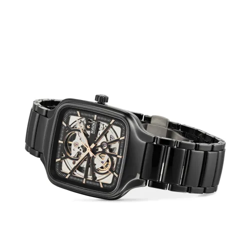 Vue complète de la montre Rado True Square Automatic Open Heart