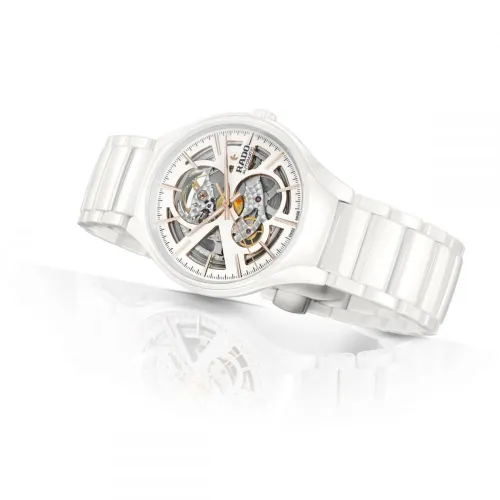 RADO TRUE AUTO CERAMIQUE BLANC OPEN HEART