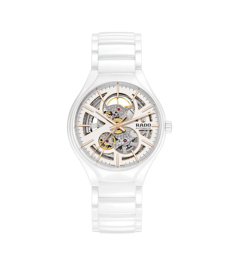 RADO TRUE AUTO CERAMIQUE BLANC OPEN HEART