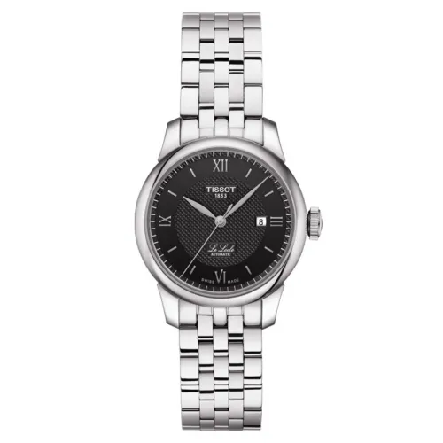 Tissot T-Classic Le Locle Automatic Lady cadran noir bracelet acier 29 mm