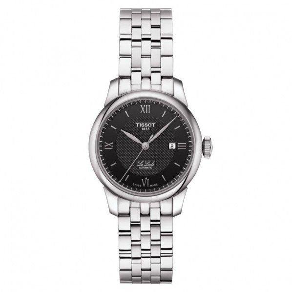 Tissot T-Classic Le Locle Automatic Lady cadran noir bracelet acier 29 mm