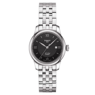Tissot T-Classic Le Locle Automatic Lady cadran noir bracelet acier 29 mm
