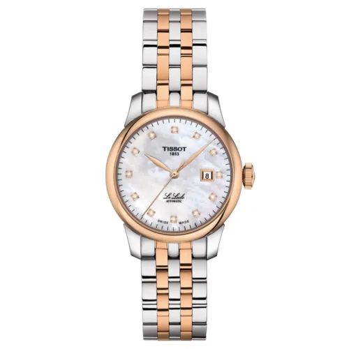 TISSOT LE LOCLE AUTOMATIC LADY (29.00) ACIER ET PVD OR ROSE