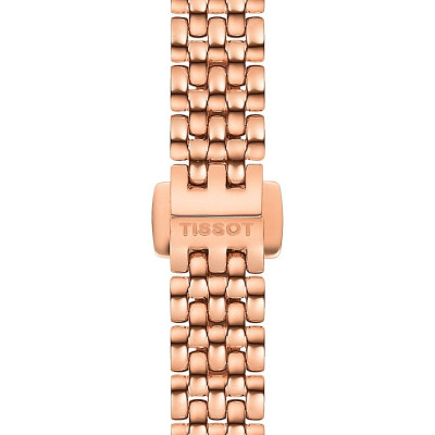 Tissot T-Lady Lovely quartz cadran argent bracelet acier PVD or rose 19,5 mm