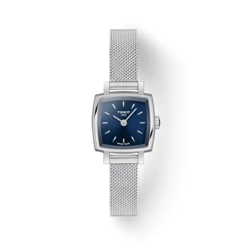 Tissot T-Lady Lovely Square quartz acier cadran bleu