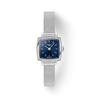 Tissot T-Lady Lovely Square quartz acier cadran bleu