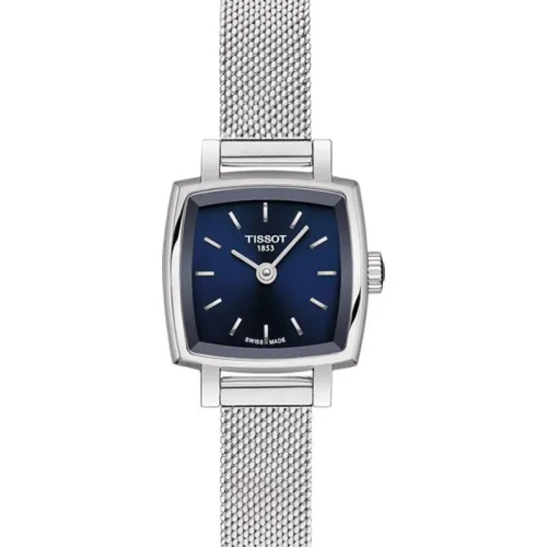 Tissot T-Lady Lovely Square quartz acier cadran bleu
