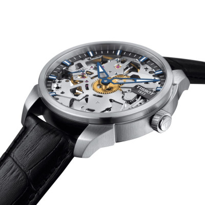 Tissot T-Complication homme mouvement mécanique squelette 