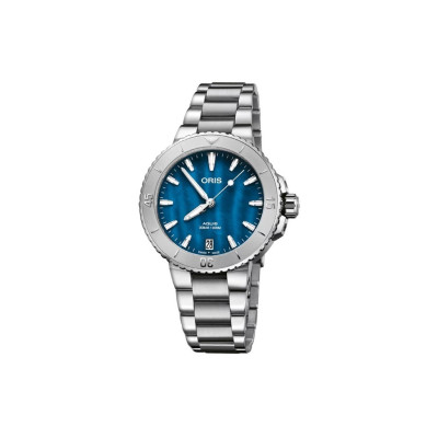 ORIS AQUIS DATE DAME 36.5MM FOND BLEU ÉGÉEN