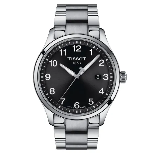 TISSOT T-SPORT GENT XL quartz cadran noir bracelet acier 42 mm