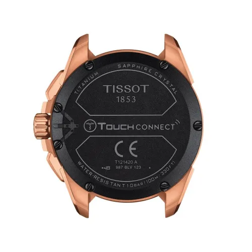 TISSOT T-TOUCH CONNECT SOLAR TITANE pvd or rose bracelet caoutchouc noir 47,5 mm