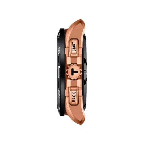 TISSOT T-TOUCH CONNECT SOLAR TITANE pvd or rose bracelet caoutchouc noir 47,5 mm