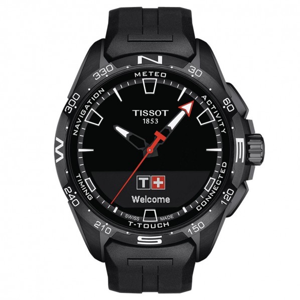 TISSOT T-TOUCH CONNECT SOLAR TITANE pvd noir bracelet caoutchouc noir 47,5 mm