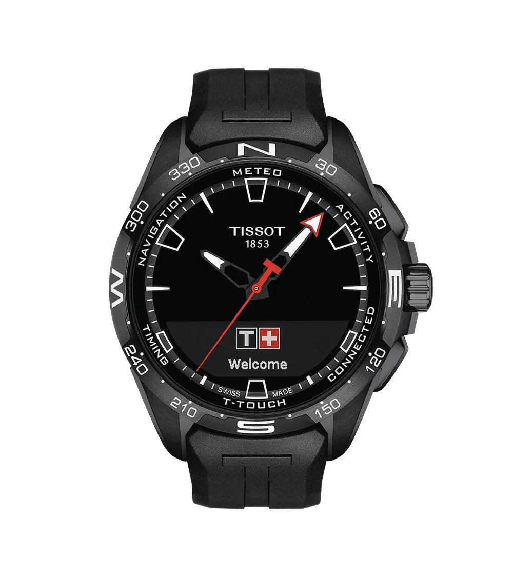 TISSOT T-TOUCH CONNECT SOLAR TITANE pvd noir bracelet caoutchouc noir 47,5 mm