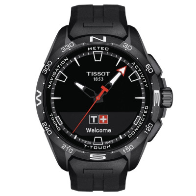 TISSOT T-TOUCH CONNECT SOLAR TITANE pvd noir bracelet caoutchouc noir 47,5 mm