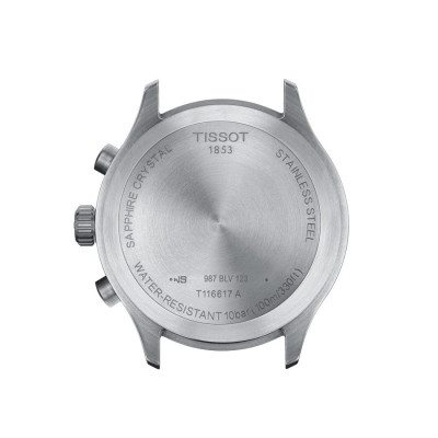 TISSOT CHRONO XL VINTAGE quartz cadran bleu bracelet cuir marron 45 mm