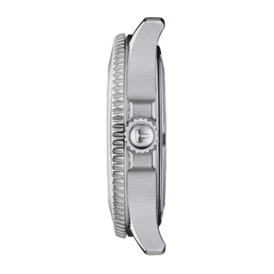 TISSOT SEASTAR 1000 quartz index diamants cadran nacre blanche bracelet caoutchouc blanc 36 mm