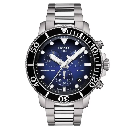 TISSOT SEASTAR 1000 CHRONOGRAPHE quartz cadran bleu bracelet acier 45 mm quartz cadran bleu bracelet acier 45 mm