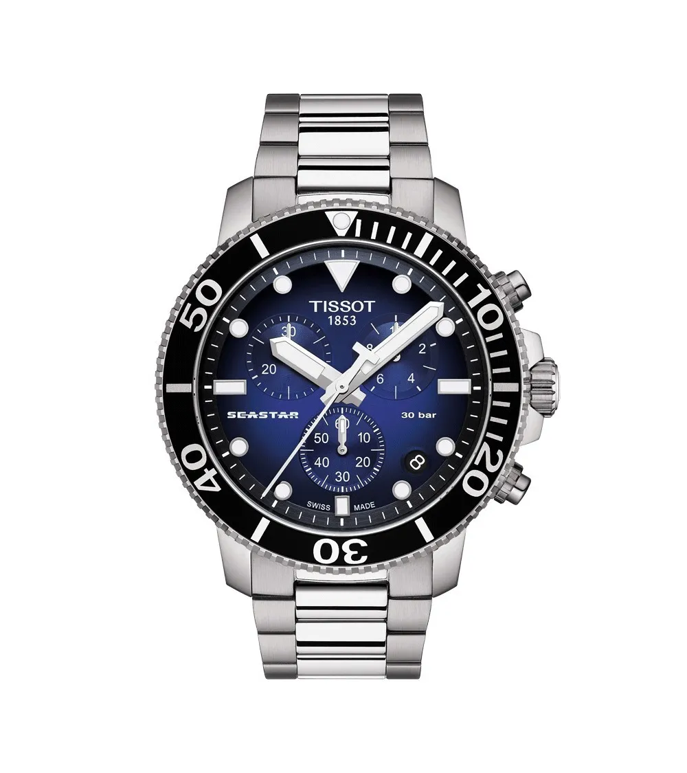 TISSOT SEASTAR 1000 CHRONOGRAPHE quartz cadran bleu bracelet acier 45 mm quartz cadran bleu bracelet acier 45 mm